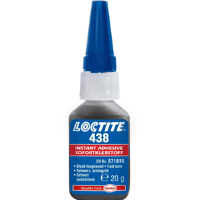 Loctite 438 fekete pillanatragasztó 